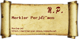 Merkler Perjámos névjegykártya